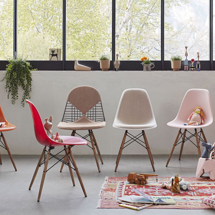 Vitra Wire DKR -tuoli, pehmustettu